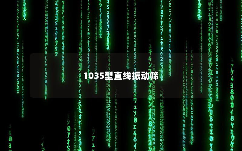 1035型直線振動篩 1035型直線振動篩